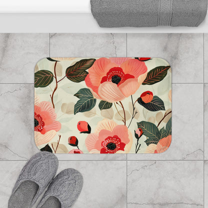 Japandi Floral Bath Mat